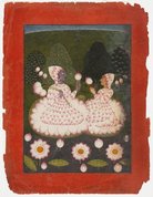Lotus-clad Radha and Krishna, circa 1700-1710
