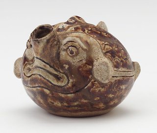 AGNSW collection Sawankhalok ware Waterpot in the form of a puff fish 14th century-15th century