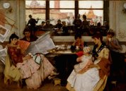 Festa: a Venetian café, 1889 by Samuel Melton Fisher