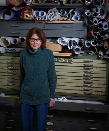Helen Wright in her studio. Photo: Peter Whyte